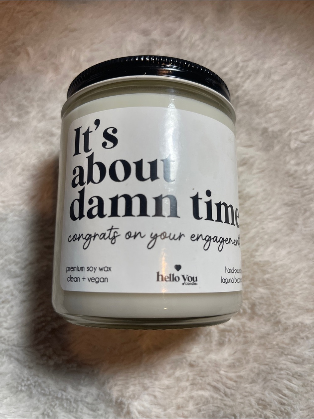 Congratulations on your engagement candle